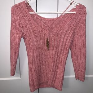 Pink long sleeve sweater